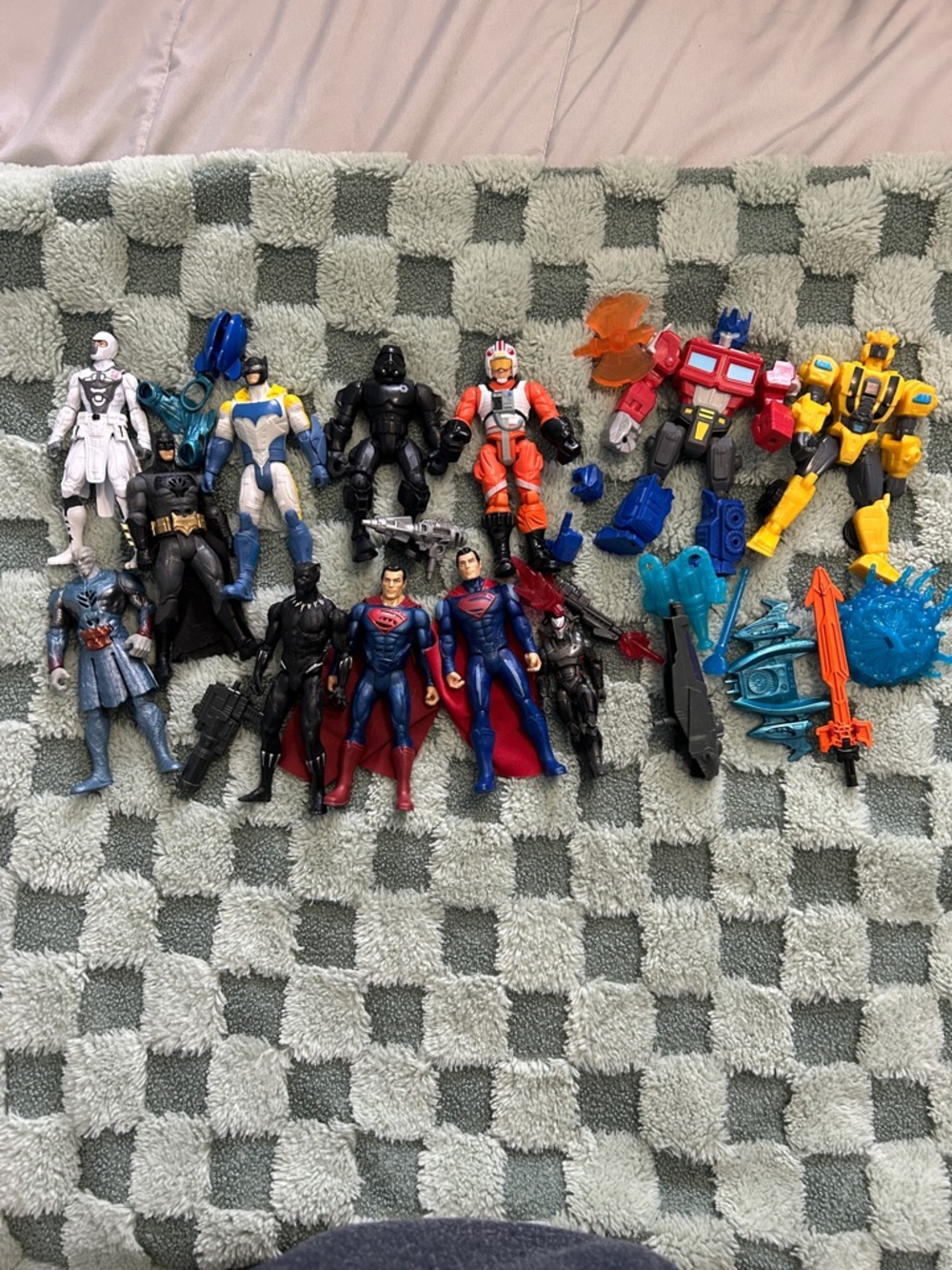 Action Figures and accessories, random, good, used condition